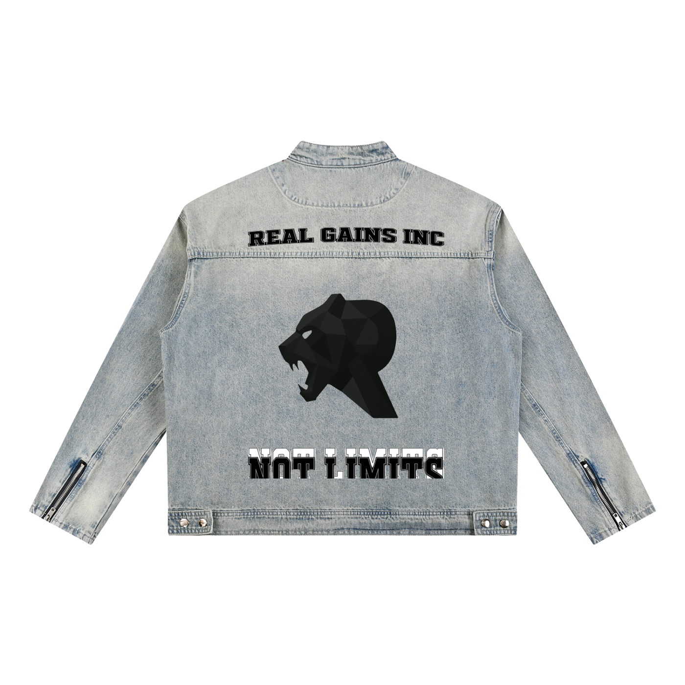 Vintage Wash Zip Denim Jacket