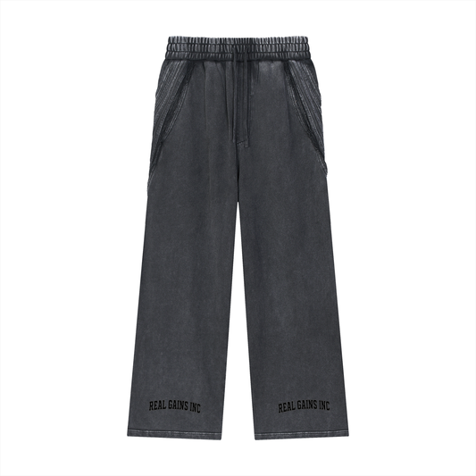 Snow Washed Tape Raw Edge Sweatpants