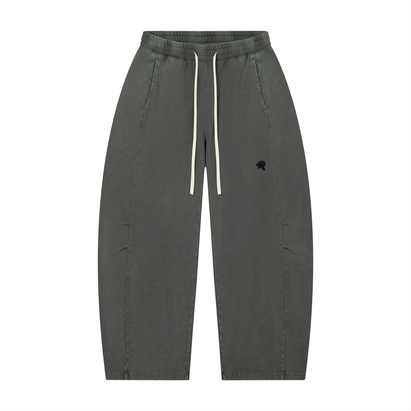 Unisex Mineral Wash Barrel Leg Pants