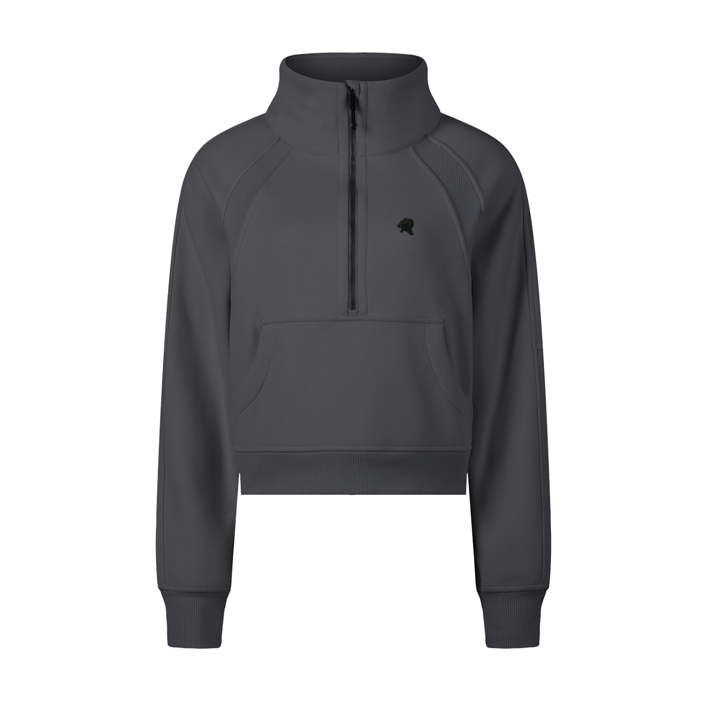 Cropped Half-Zip Sweatshirt