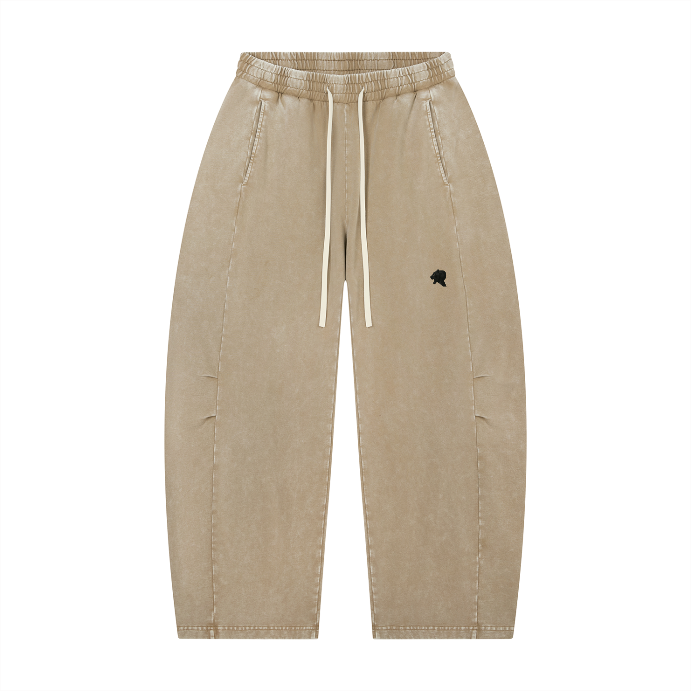 Unisex Mineral Wash Barrel Leg Pants
