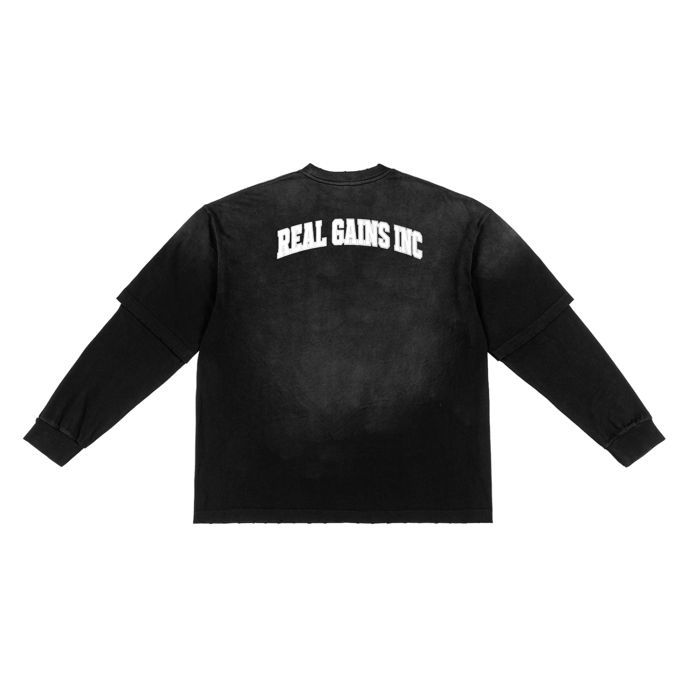 Sunfade Hand-Frayed Faux Two-Piece T-Shirt