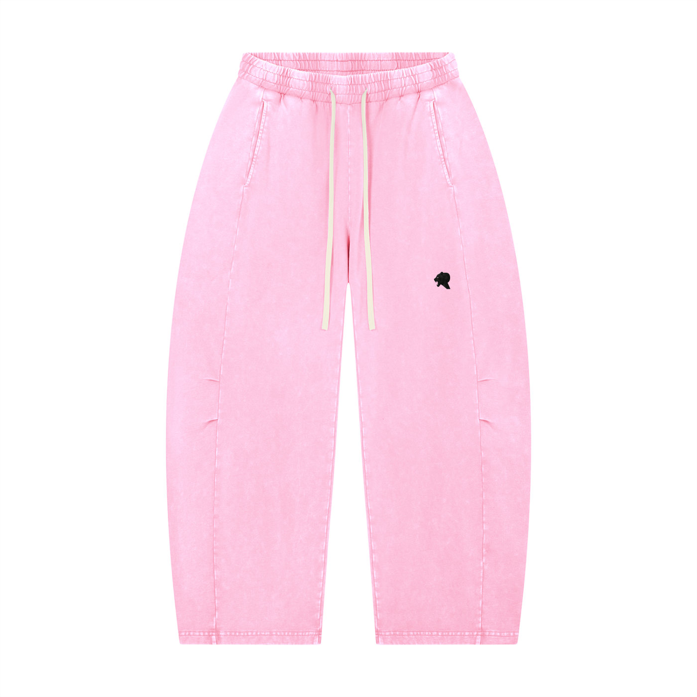 Unisex Mineral Wash Barrel Leg Pants