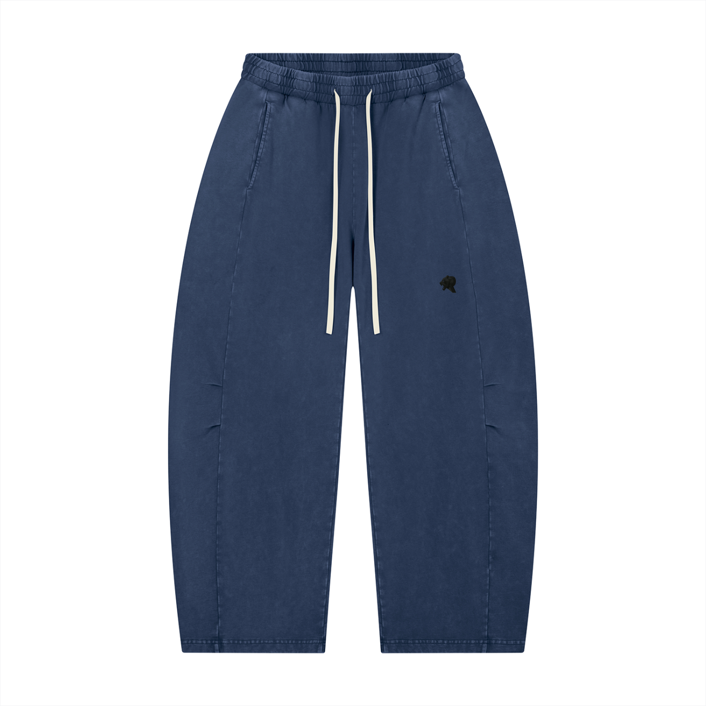 Unisex Mineral Wash Barrel Leg Pants