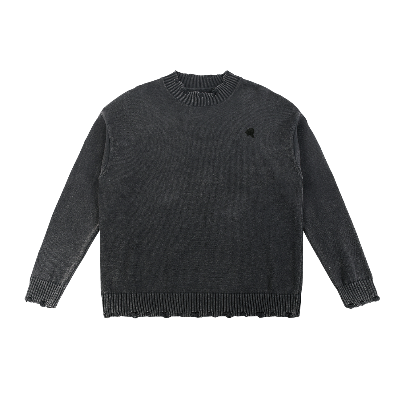 Vintage Washed Hand-Frayed Sweater