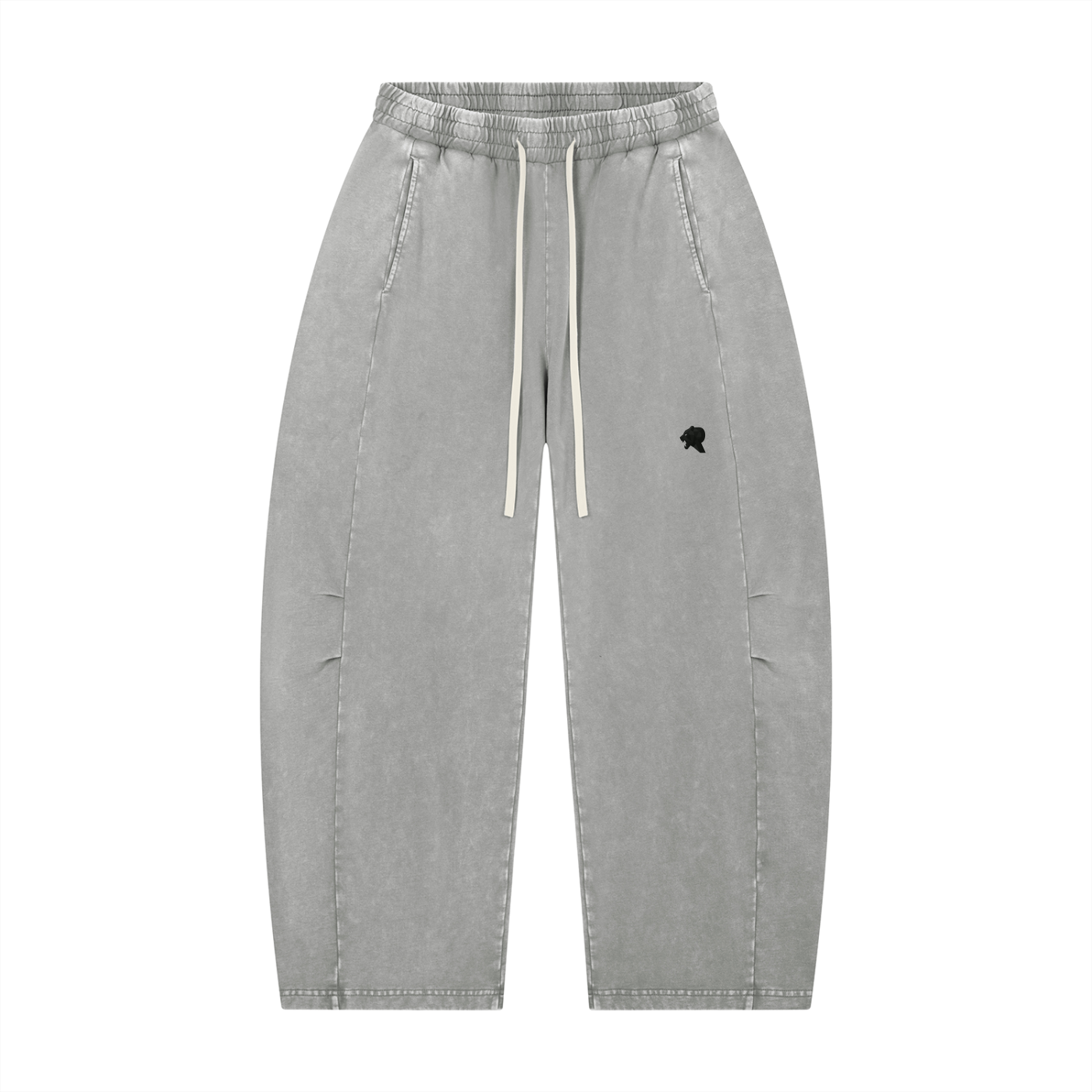 Unisex Mineral Wash Barrel Leg Pants